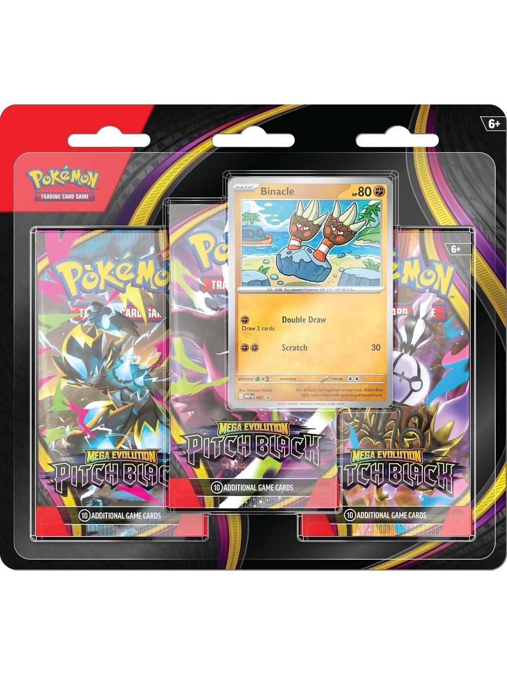 Pokemon Mega Evolution Pitch Black 3-Pk Blister  (Random)